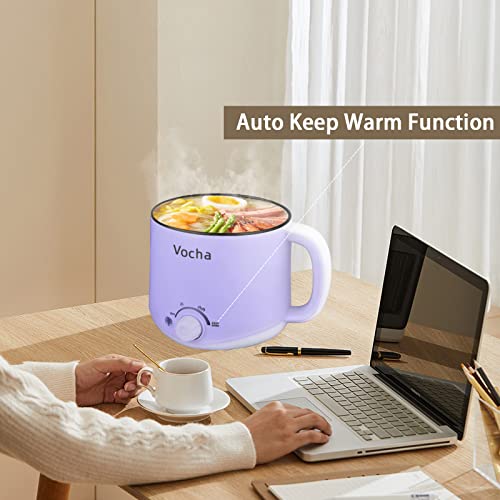 Vocha Electric Hot Pot with Keep Warm Function, 1.6L NonStick Electric