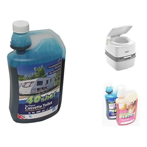 40 Shot Cassette Toilet 1 Litre (Cleaner Long Lasting Portable Odour Remove) Cover