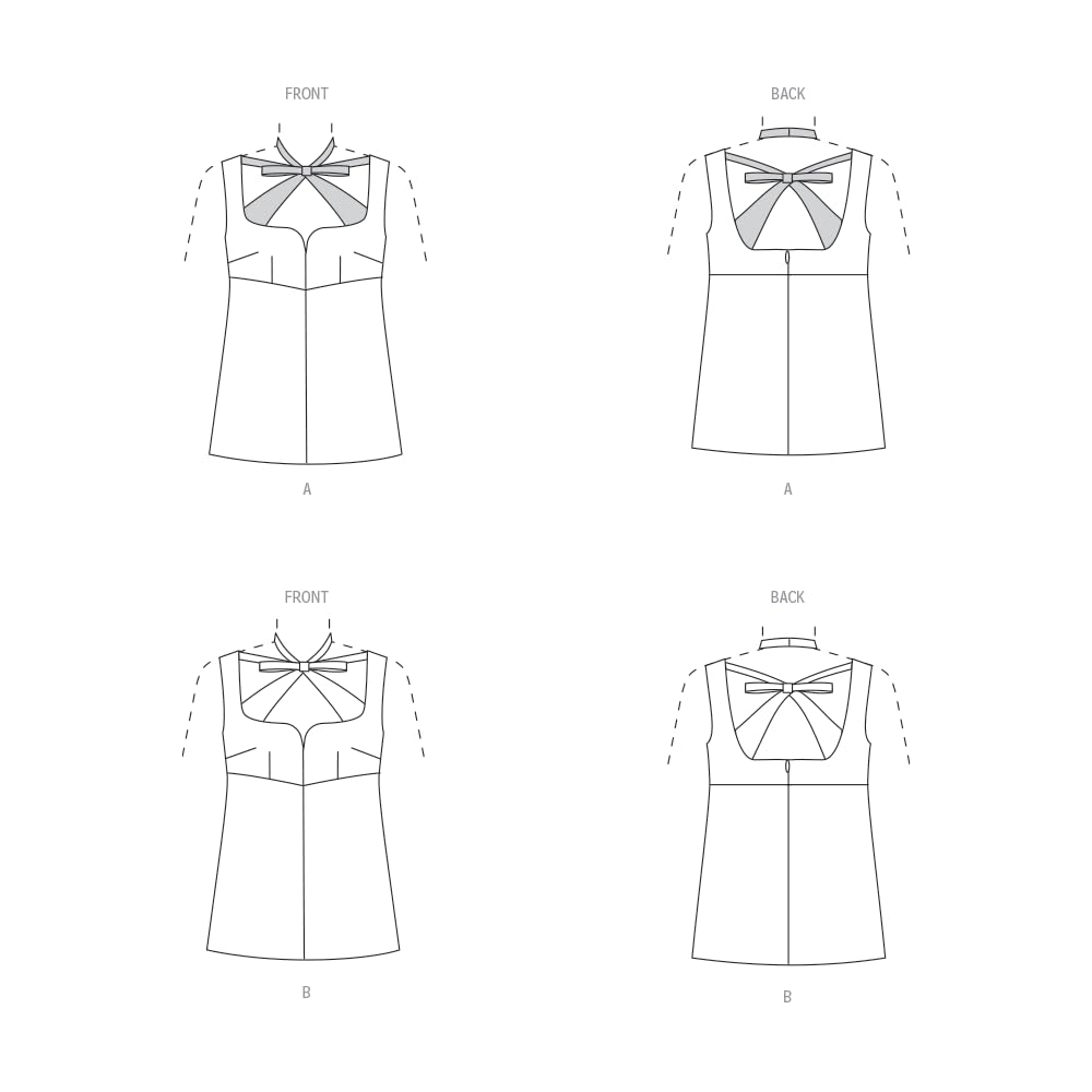 Vogue Schnittmuster-Set für ärmelloses Oberteil, Design Code V1922, Größen 34-36-40-42