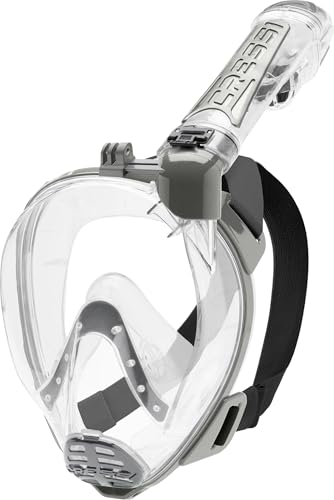 Masque complet snorkeling anti-buée Cressi Duke Action avec vue panoramique et tube sec étanche