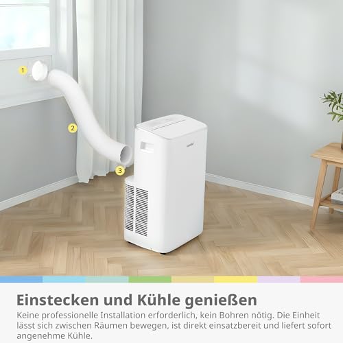 COMFEE Mobile Klimaanlage 3- in- 1, Kapazität 10000 BTU/ h, Kühlung, Belüftung, Entfeuchtung-6