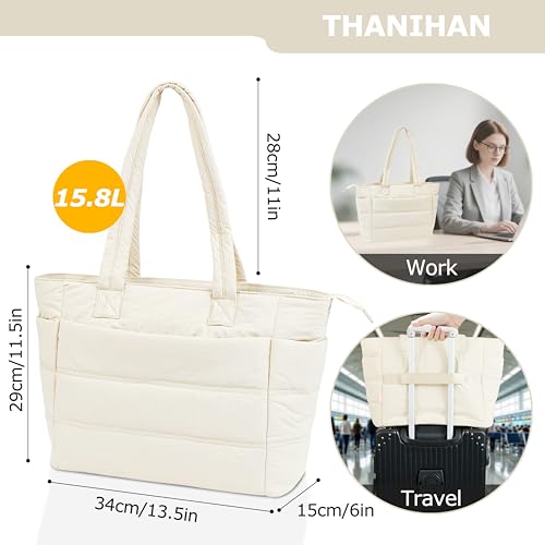 Image of Tote Bag for Women ,Travel Puffy Tote Bag For Women,Puffer Work Tote Handbag、Shoulder Bag Handbag for Travel, Work, Gym