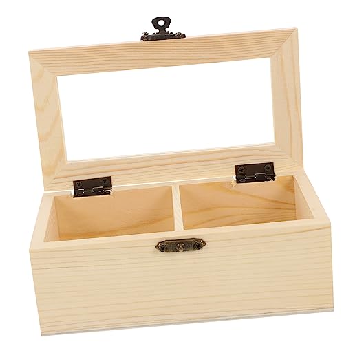 PRETYZOOM Organizador De Bolsitas De Té Caja De Madera Para Té Pequeña Caja De Almacenamiento Para Encimera