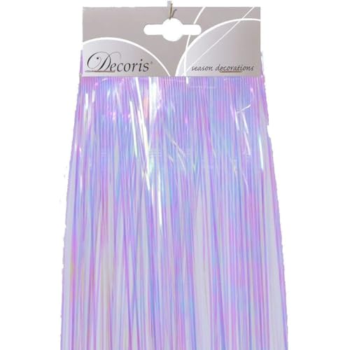 Ghirlanda Lametta Iridata Bianco