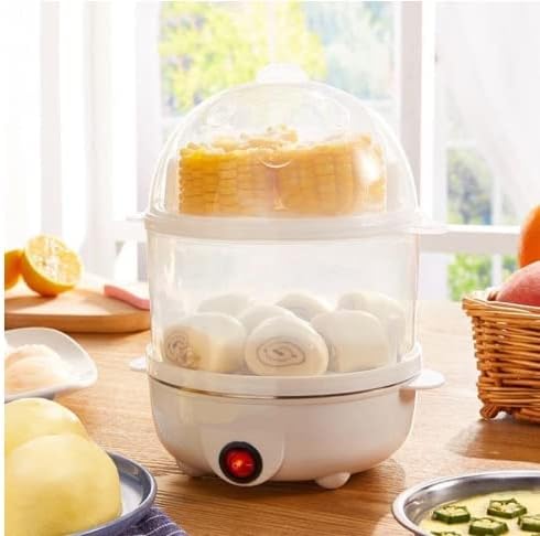 Berry BK Boiled Eggs Cooker: 6 Egg Capacity Electric Egg Cooker for Hard, Poached Eggs, Scrambled Eggs, with Auto Shut Off Feature - yellow Thai Home Kitchen