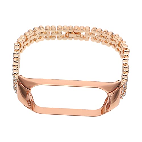 Gatuida Pulseira de substituição compatível com pulseira de cristal moderna ajustável Rose Mi relógi