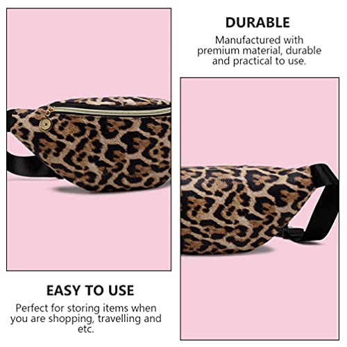SOIMISS Pochete feminina fashion pochete cintura leopardo bolsa de viagem esportiva, Leopardo, 29X13