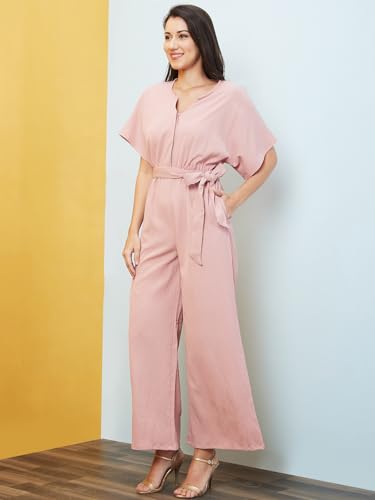 Image of Globus Women Navy Solid Boiler Jumpsuit-3638099005