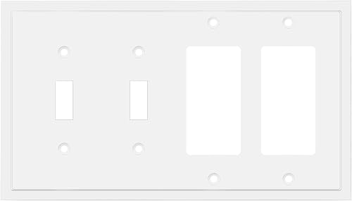 Miniatura 65 de Henne Bery Placa decorativa de pared con borde moderno, tapa de tomacorriente para cubrir enchufe, aleación de zinc maciza duradera