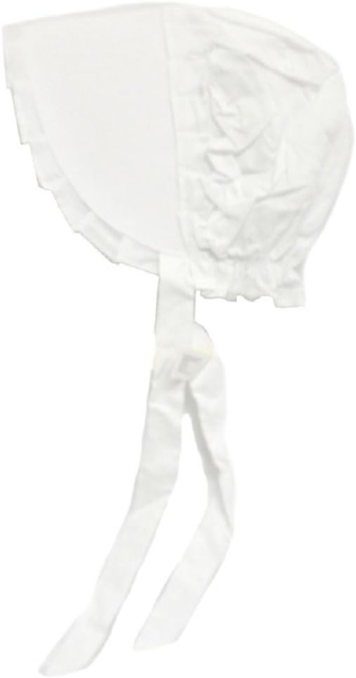 100% White Cotton Prairie Amish Bonnet - Children's Small