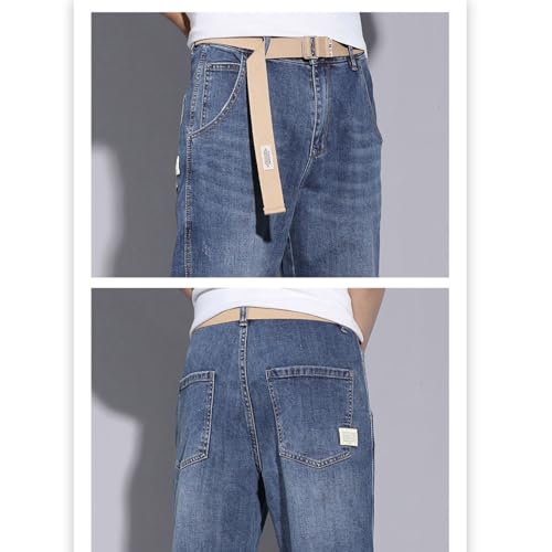 Bidobibo Slim Fit Jeans for Men Stretch Skinny Ripped Jeans Men Fashion Straight Leg Comfort Flex Waist Jeans Casual Pants4