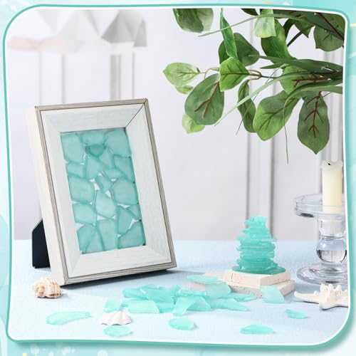 image for Jetec 11 oz Sea Glass for Crafts Pieces Decor Flat Frosted Sea Glass V