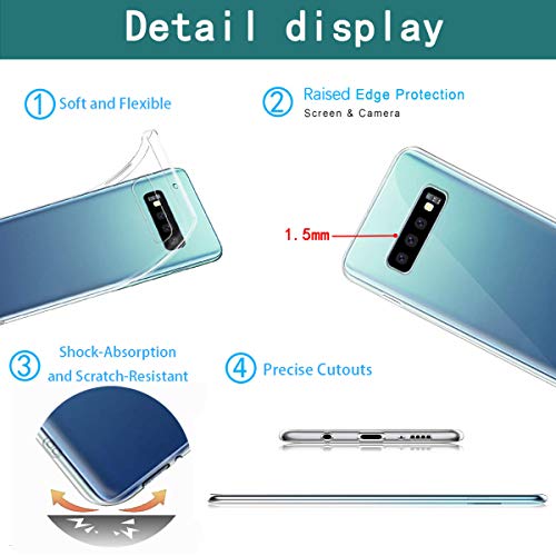 Oihxse Crystal Clear beschermhoes voor Samsung Galaxy J7 Duo 2018, zacht TPU-siliconen, bescherming [mooi aquareldesign… - Afbeelding 6