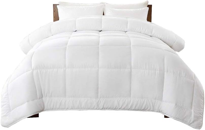 Giselle Premium Down Alternative King (90" X 102") Comforter - Best Hotel Quality Soft Hypoallergenic Duvet Insert Bedding - White Solid