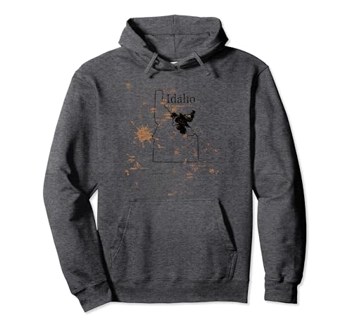 Idaho ATV Trail Rider Mud State Map Hoodie