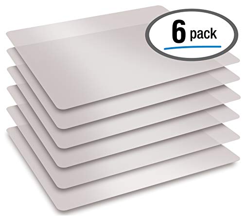 Extra Thick Flexible Frosted Clear Plastic Cutting Mats, 12" x 18", Set of