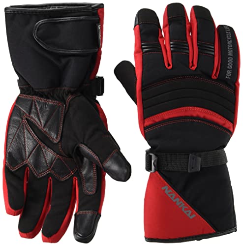 南海部品(NANKAI) バイク用 フレックスウォーマーグローブ レッド LL SDG-3347B