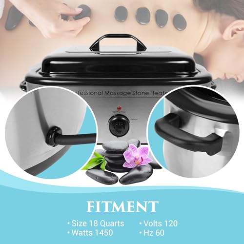 image for NRG Professional Hot Stone Warmer for Massage Therapy, 18 Quart - Hot 