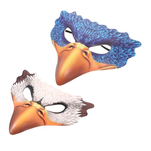 Masque oiseau Halloween pour carnaval : lot de 2 accessoires de déguisement