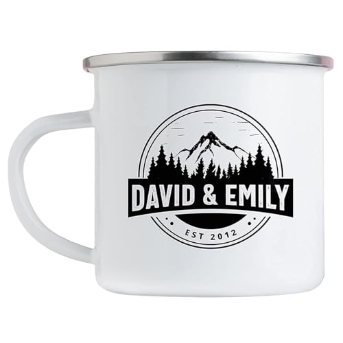 Pink Positive Campfire Mug Personalised Camper Mug | Enamel...