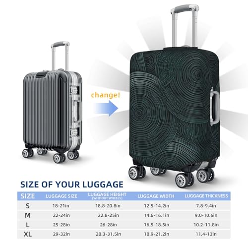 Pattern Of Concentric Circles Elastic Travel Luggage Covers Dustproof Scratch-Resistant Suitcase Protector Fit 22-24 Inch4