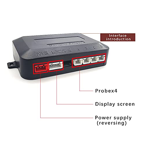 Auto parkeren, ultrasone sensoren, led-afstandsweergave met geluidswaarschuwing + mute-schakelaar voor auto, vrachtwagen, bestelwagen + 4 parkeersensoren - Afbeelding 3