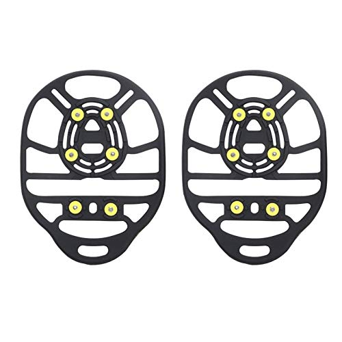 YOBAIH Snow Grips 1 Paar 6 Zähne Gummi Anti-Rutsch Eisschuhe Spike Grips Cleats Outdoor Klettern Eis Angeln Schnee Überschuhe Überschuhe Steigeisen Cover