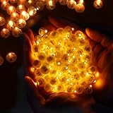 CESHMD 100 Stück LED-Ballons Lichter, Mini Licht Ballon, Runde LED Ballons, Luftballons Party Licht für Geburtstag Hochzeit Party Halloween Weihnachten Dekoration Karneval Bar Klub Deko (Warmweiß)