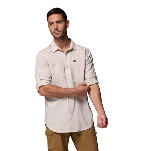Image of Columbia Men Polyester Loose Omni-Shade Ridge Utility Lite Hiking and Trekking Long Sleeve Shirt