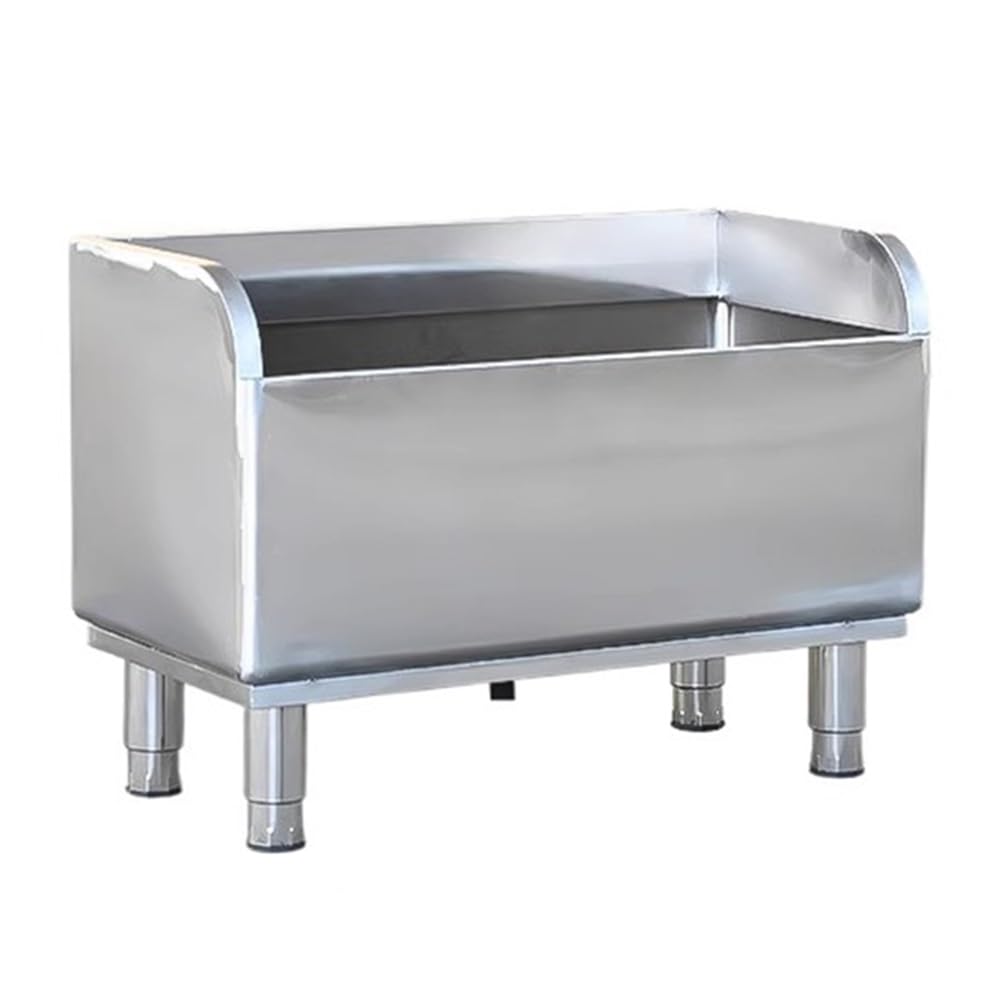 ASerZenith Stainless Steel Floor Mop Sink Household Commercial Floor Mop Sink With Drainage/Strainer(Silver-100X41X55Cm)