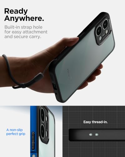 Image of Spigen Essential Sand Crystal Compatible with iQOO Z11x 5G /vivo T5x 5G /vivo Y51 Pro 5G Case [Transparent] [Black Bumper] iQOO Z11x 5G /vivo T5x 5G /vivo Y51 Pro 5G Back Cover | TPU+PC - Matte Black