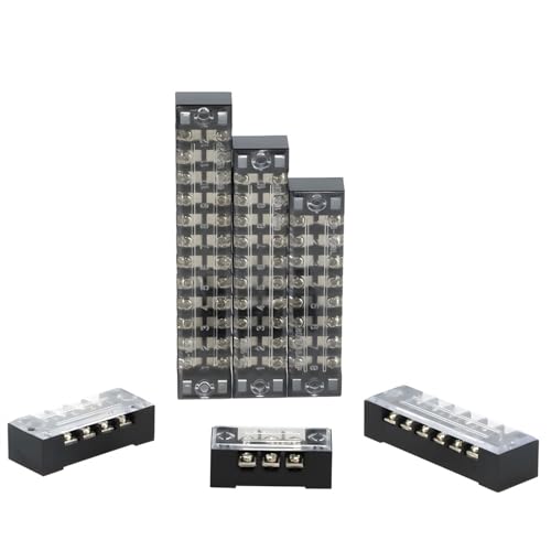 1 Piece TB15 Barrier Screw Terminal Blocks TB Series Wire Connector 600V 15A 3/4/6/8/10/12 Positions Brass Connector Barrier(TB1508)