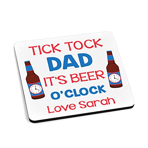 PERSONALISED Beer Mat Gifts for Dad, Daddy, Grandad Fathers Day