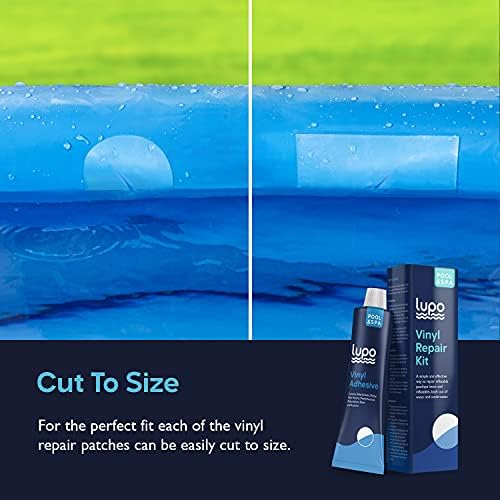 Lupo 60ml Vinyl Repair Kit for Hot Tubs, Inflatable Spas and Above Ground Swimming Pools & Inflatables (Repair Patches, Glue and Application Tool)