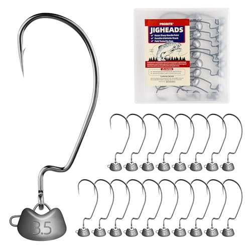 Probite Swing Weedless Ned Rig Jig Heads 20pcs 1/8oz