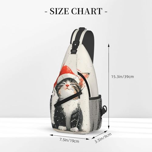 Bolso bandolera con diseño de gato para mujer y hombre miniatura 3