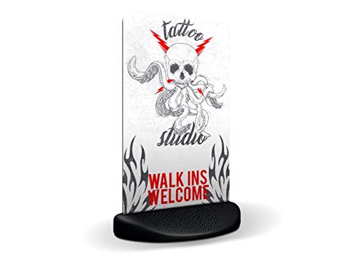 Tattoo Shop Walk Ins Welcome Ecoflex 2 Pavement Sign MEGA Listing Outdoor Street Advertising Display… — image 1