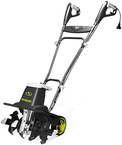 Sun Joe Corded Electric Garden Tiller & Cultivator with Steel Tin...