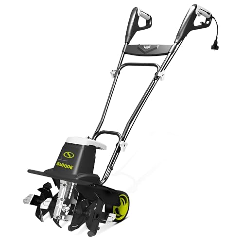 Sun Joe Electric Corded Garden Tiller & Cultivator, Steel...