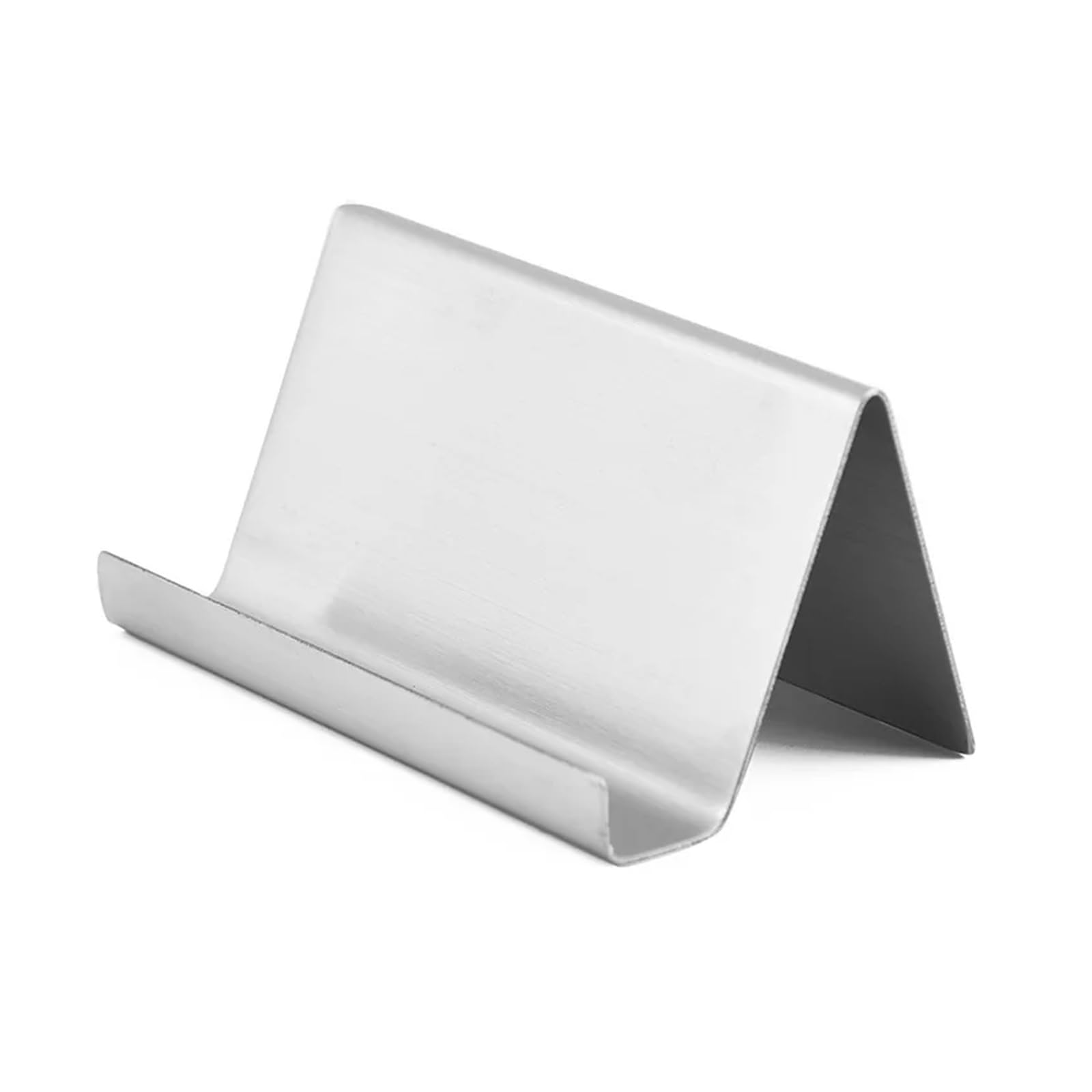 Vaeltor Silver 6 Pcs Stainless Steel Business Name Card Holder Display Stand Rack Desktop Organizer Office Collection(Silver)