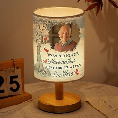 Macorner Personalized Photo Fabric Lamp - Memorial Light This Up