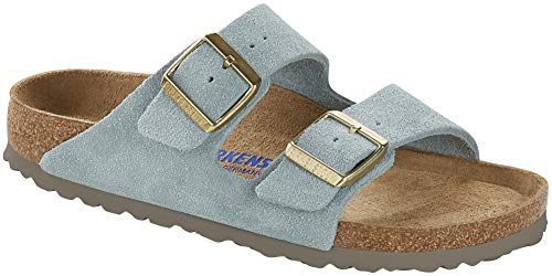Birkenstock(ビルケンシュトック) アリゾナ ソフトフットベッド レザー(ユニ) US サイズ: 5-5.5 Women/3-3.5 Men カラー: ブルー