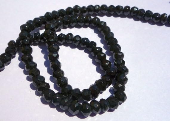Perles onyx noir de qualité supérieure taillées en rondelles de 5mm pour joaillerie fine LKBEADS