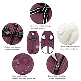 Aiboria Hundejacken für den Hundemantel Winter Winddicht Wasserdicht Skifahren Hundeweste Fleece Warme Hunde Jacke Mit Brustgurt Gurt Violett L
