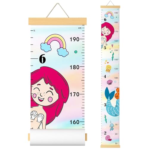 Toise bébé sirène bois | Décoration de chambre fille et enfant