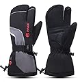 SAVIOR HEAT Heated Mittens Battery Gloves Men Women, 2023 Flexible Crab Finger Rechargeable Ski Mitten with 7.4V 2200mAh Battery for Winter Snow Skating Camping Hunting Hiking Motorcycle