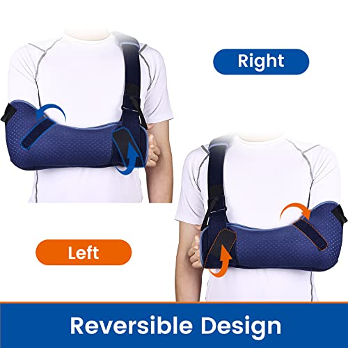 Willcom Arm Sling Shoulder Injury Immobilizer, Men And Women Brace For Rotator Cuff Torn, Adjustable Comfortable Medical Sling For Wrist Elbow Surgery, Fracture, Broken, Dislocated, Strain, Left Right Arm Support Stabilizes(M) #TOP4