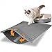 Pieviev Cat Litter Mat Litter Trapping Mat, 30" X 24" Inch Honeycomb Double Layer Design Waterproof Urine Proof Trapper Mat for Litter Boxes, Large Size Easy Clean Scatter Control (Grey)