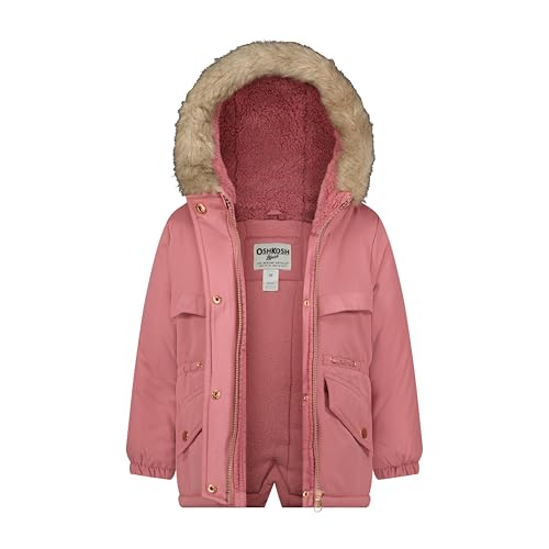 OSHKOSH B'GOSH Girls' Heavyweight Faux Fur Hooded Parka Warm Winter Coat2