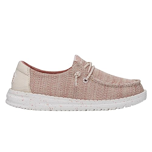 Image of HEYDUDE Wendy Sport Mesh Loafers for Kids Girls - Textile Upper - Two-Eyelet Lace Closure - Slip-on Style